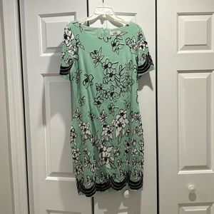 Badgley  Mischa size 12 lime green/black/white dress